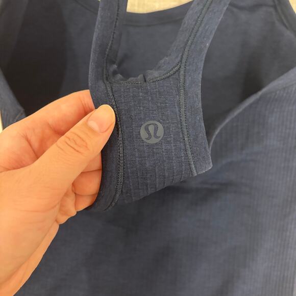 NWT Lululemon Ebb to Street Shelf Bra Tank Top *Light Support True Navy - Picture 7 of 8